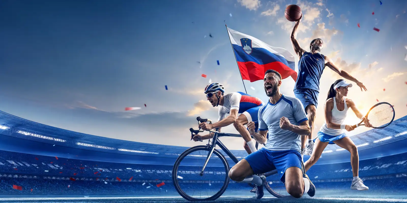 Odrasli športniki praznujejo začetek športnega tedna v Sloveniji