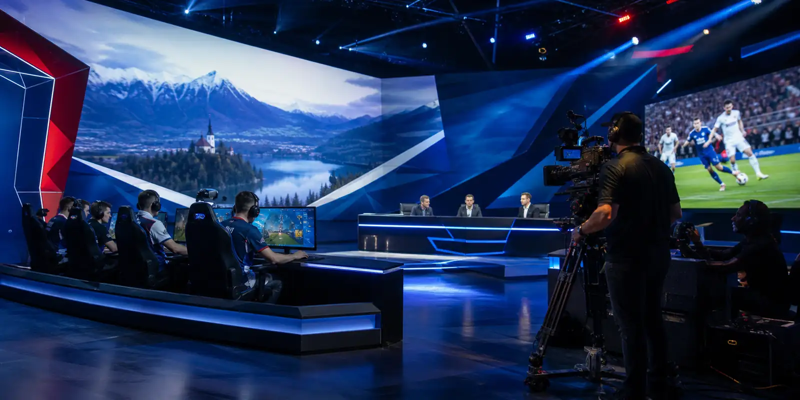 Slovenski športniki v sodobnem studiu v živo