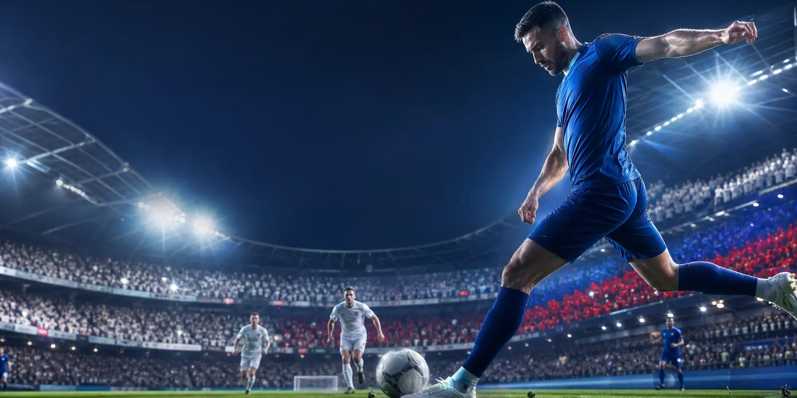 Profesionalni nogometaši v akciji na slovenskem stadionu