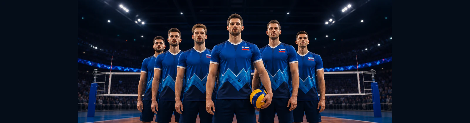 Odrasli odbojkarji v slovenski športni dvorani